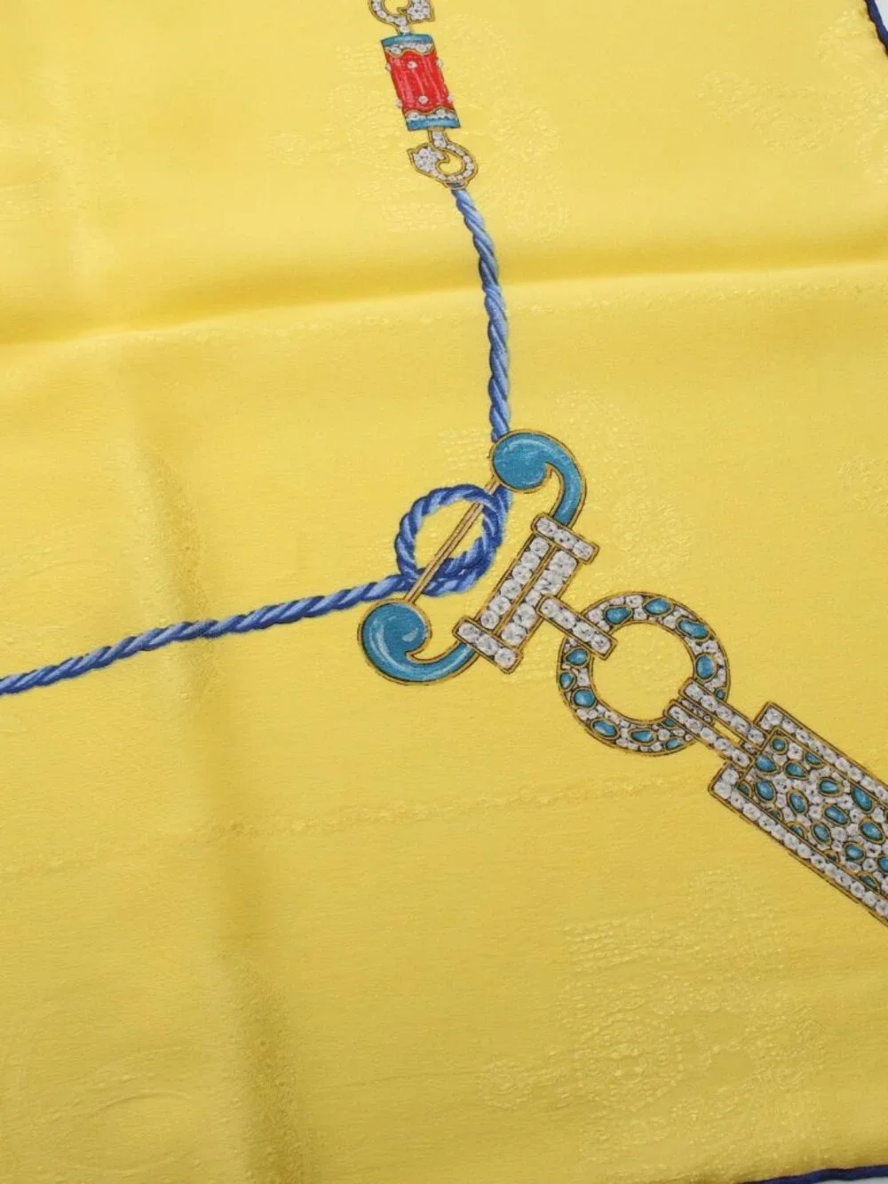 Cartier Scarf Silk Scarves Yellow